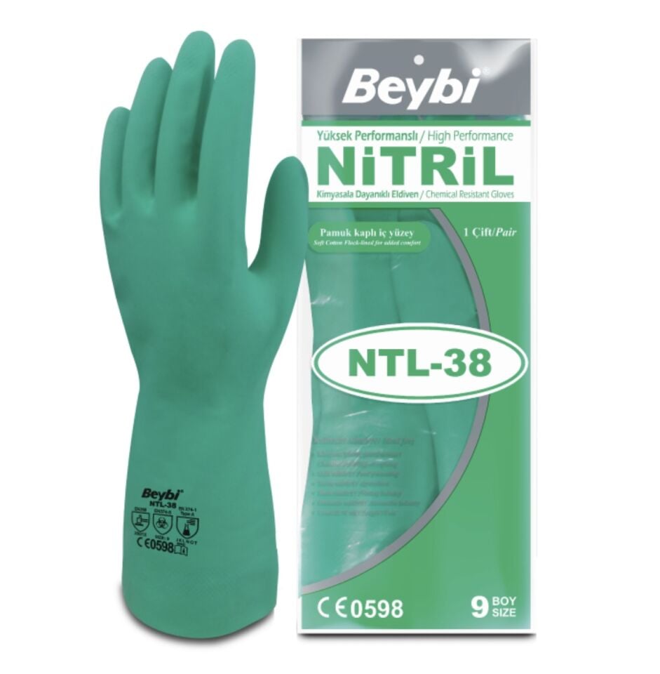 BEYBİ NTL38 NİTRİL YEŞİL ELDİVEN